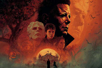 design custom retro movie poster artwork
