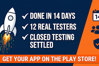 provide 12 testers or 20 testers for google play console closed testing 14 days