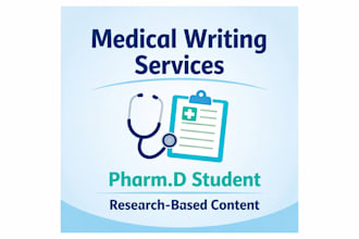 write medical, healthcare, and pharmacy articles