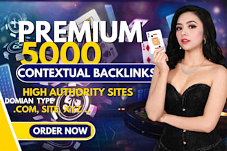 do 5000 contextual backlinks and link building for SEO
