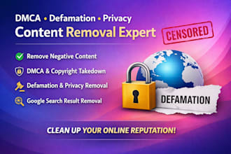 remove negative content dmca defamation and privacy violations