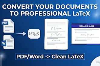 convert word or PDF to professional latex documents