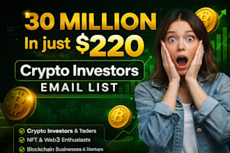provide targeted crypto investor email list 30 million