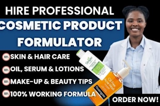 formulate custom organic products for skincare, haircare, body care formulation