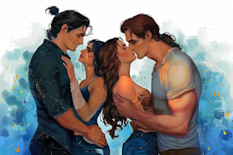 draw cover and romance illustration for novels