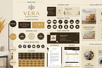 design business logo, brand identity and complete branding kit