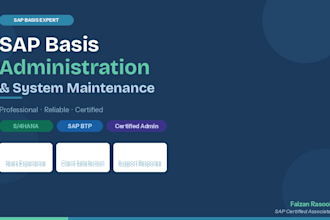 perform sap basis administration, monitoring, and system maintenance