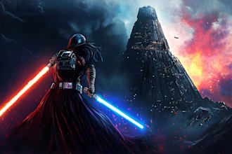 create star wars and sci fi illustration