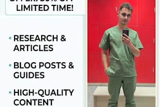 write SEO medical content and health blogs