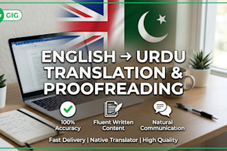 be native urdu translator with proofreading