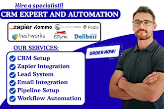 automate kommo freshworks ezlynx clientlook crm podio dolibarr zap integration
