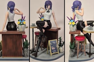 3d print and paint anime figure painting bust head model mini miniature painting