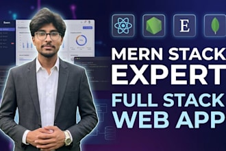 develop full mern stack web app using react node mongodb