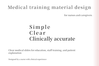 create nursing and caregiving training materials
