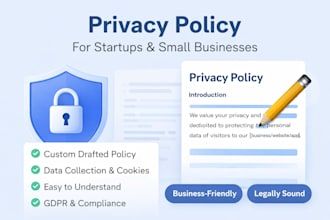 draft privacy policies for start ups and small businesses