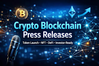 write professional crypto blockchain press releases