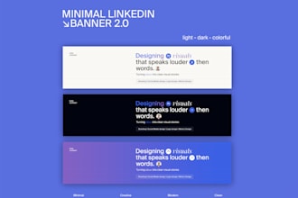 design a professional linkedin banner, cover photo, and personal branding