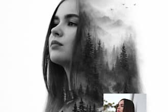 create a stunning double exposure photo composite
