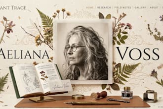 design a premium author website and book landing page