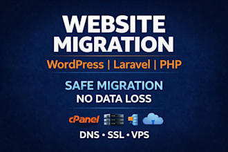 migrate wordpress, laravel, or PHP site to new hosting or server