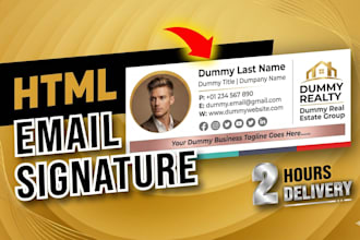 make a custom clickable HTML email signature for gmail, outlook, apple mail