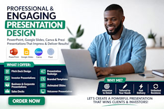 create modern powerpoint presentation, canva, google slides ppt slides design