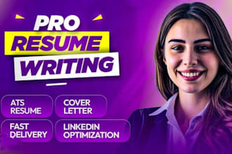 write ats optimized CV, resume cover letter, job winning resume writing linkedin