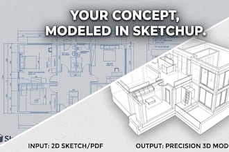 design and make 3d model on sketchup