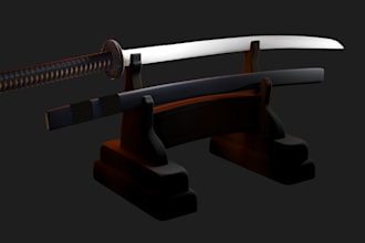 create optimized game ready 3d weapons or props for games