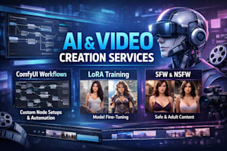 do ai mage and video creation comfyui workflows lora training sfw and nsfw