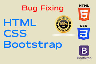 fix HTML CSS bootstrap bugs and responsive issues