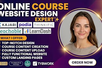 design german online course membership website thinkific kajabi teachable site