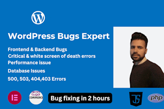 fix wordpress bugs, errors and critical issues fast