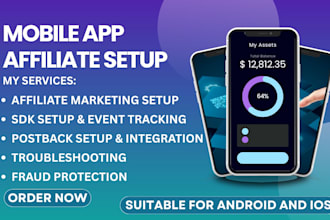 setup mobile app affiliate marketing program for ios android sdk integration