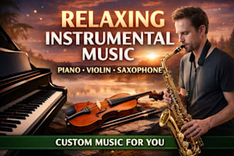produce cinematic relaxing instrumental music for your project