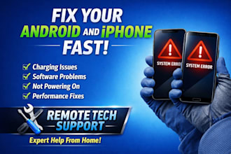 help you fix android and iphone problems and troubleshoot issues remotely