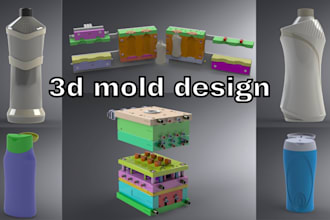 design 3d mold 3d model injection mold silicone mold slip casting mold 3d print