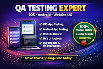 do qa review and test ios app, website review, and android app user experience