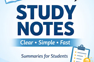 write clear and easy to understand study notes or summaries
