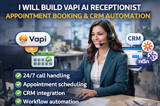 build vapi ai receptionist appointment booking crm automation