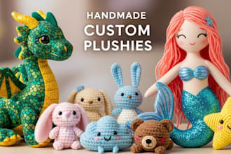 create custom handmade plush toy soft toy stuffed animals from your ideas