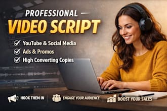 create engaging video scripts for ads or social media