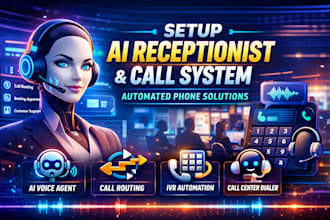 setup ai receptionist automated call system ai voice agent call center dialer