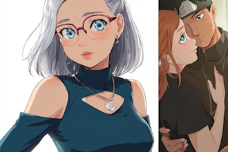 draw you as anime character style