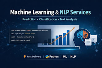 develop ml and nlp models for your data
