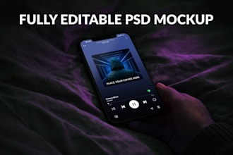 provide a spotify night mockup PSD for your music cover