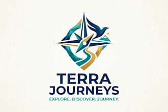 design a creative and professional travel agency logo