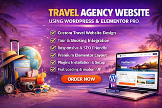 create travel agency website with booking system and tour packages