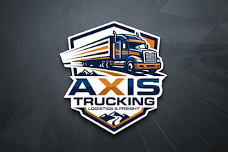 design a bold and professional trucking logo