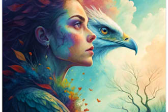 hand paint professional surrealist watercolor artwork
